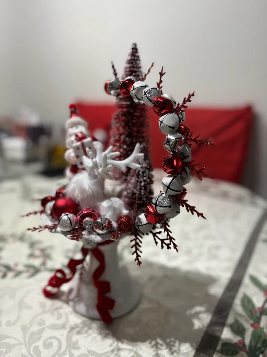 Christmas Centerpiece with Santa & Reindeer image indicator(8)