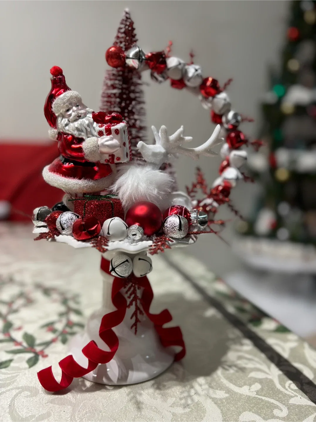 Christmas Centerpiece with Santa & Reindeer image indicator(10)