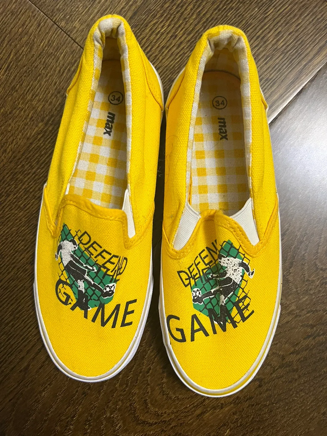 MAX Yellow Slip-On Shoes - Size 34