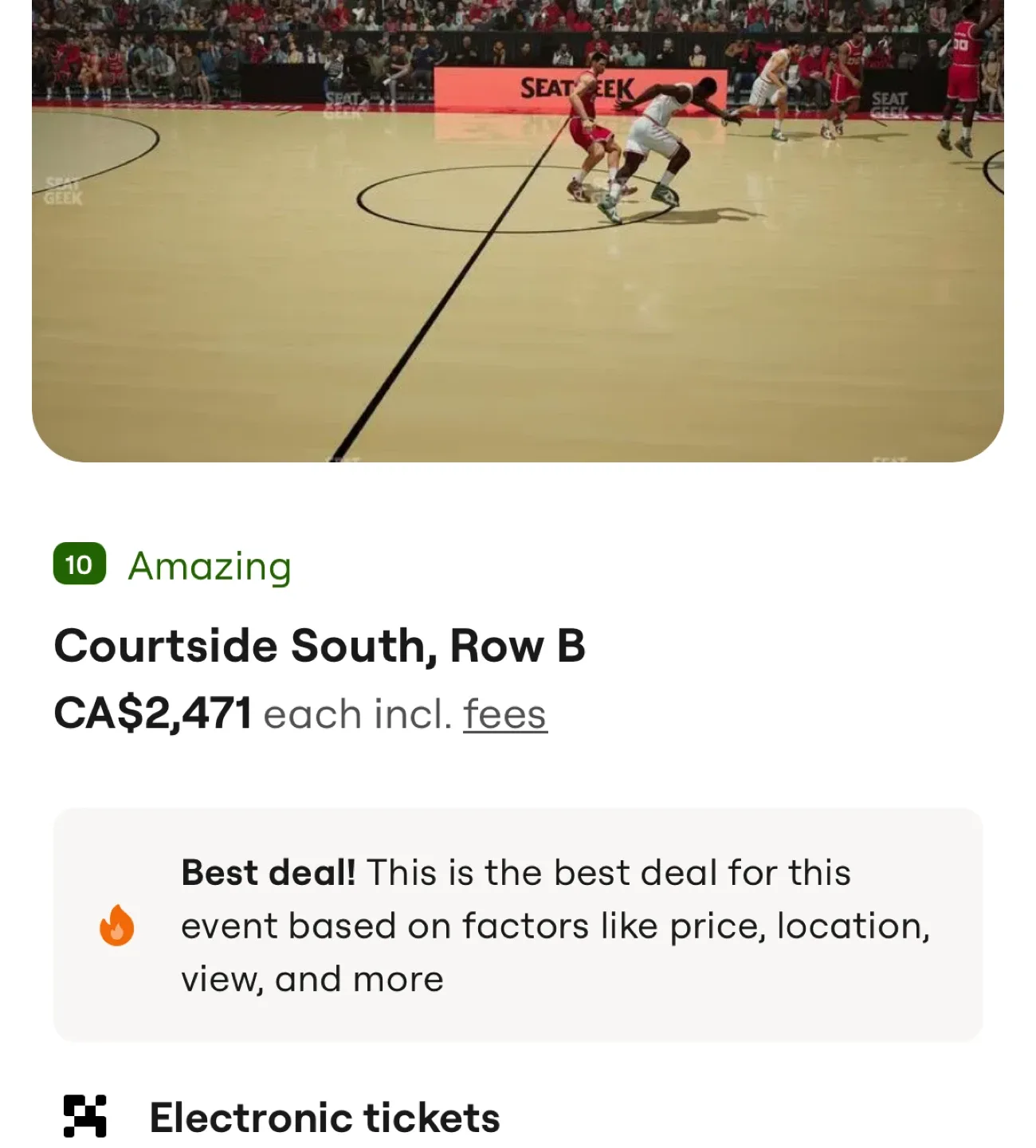 December 28 GSW vs Raptors Courtside Tickets 50% off