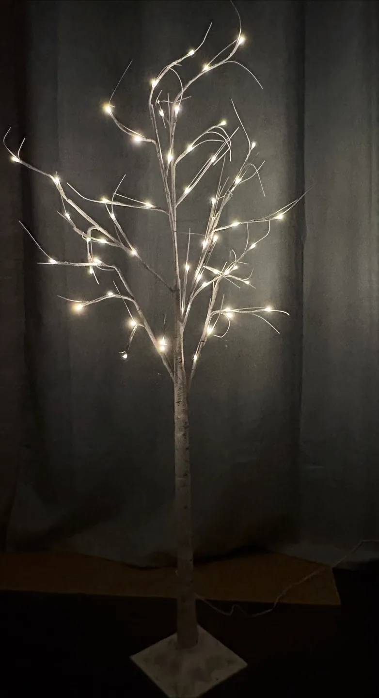 5 FOOT LED INDOOR/OUTDOOR FAUX BIRCH TREE.   BASICALLY NEW