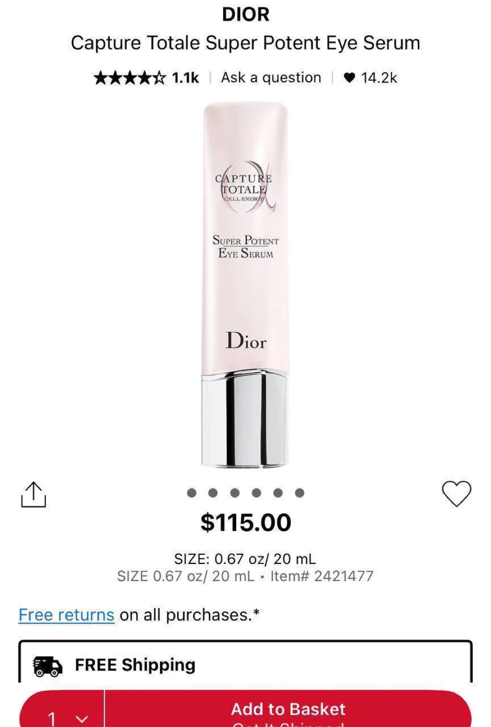 Dior Capture Totale Super Potent Eye Serum - photo 3