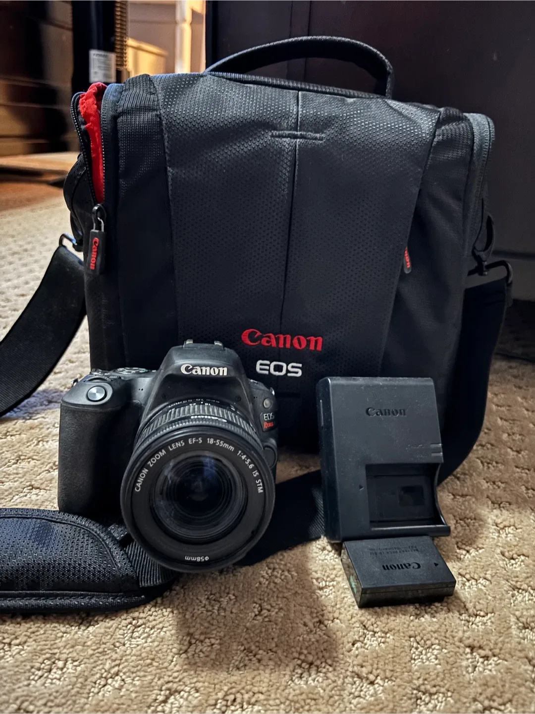 Canon Rebel EOS SL2 DSLR Camera with Bag & Charger image indicator(2)