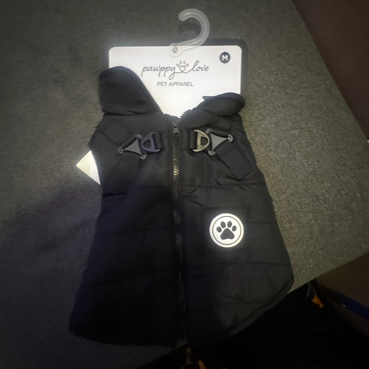 Pawppy Love Pet Apparel - Black Vest - Size M