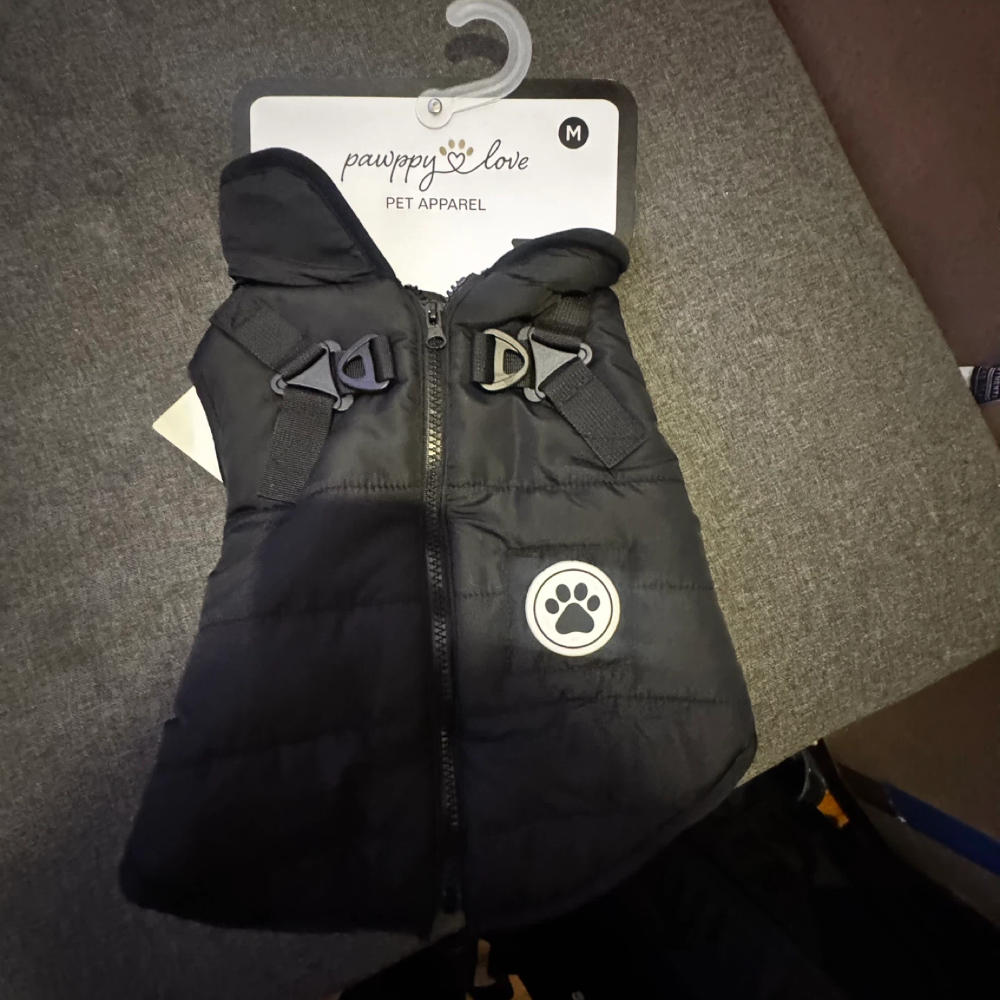 Pawppy Love Pet Apparel - Black Vest - Size M - photo 2
