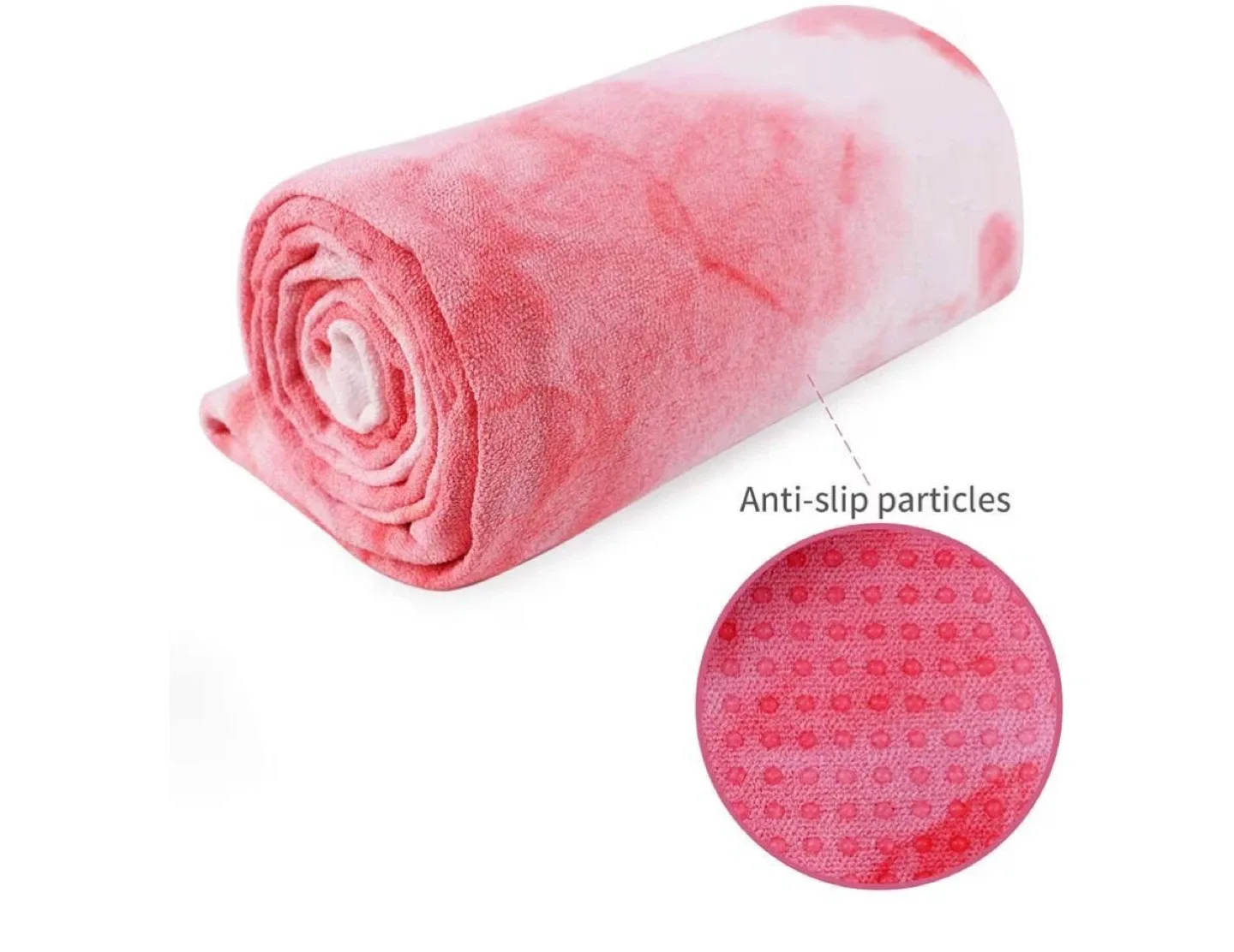 Pink hot yoga towel + carry bag