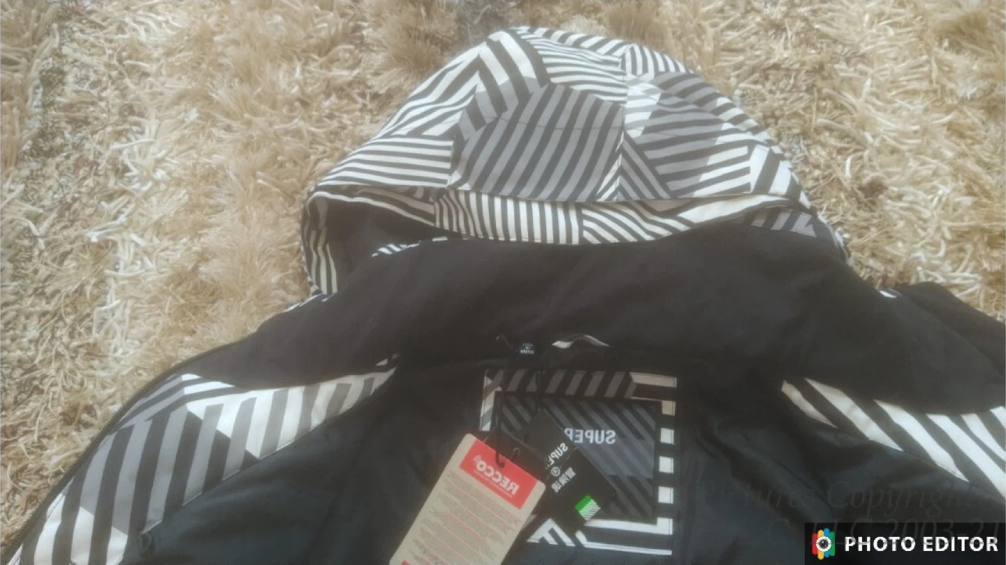 Superdry Snow Rescue Jacket - Black & White Pattern - photo 5