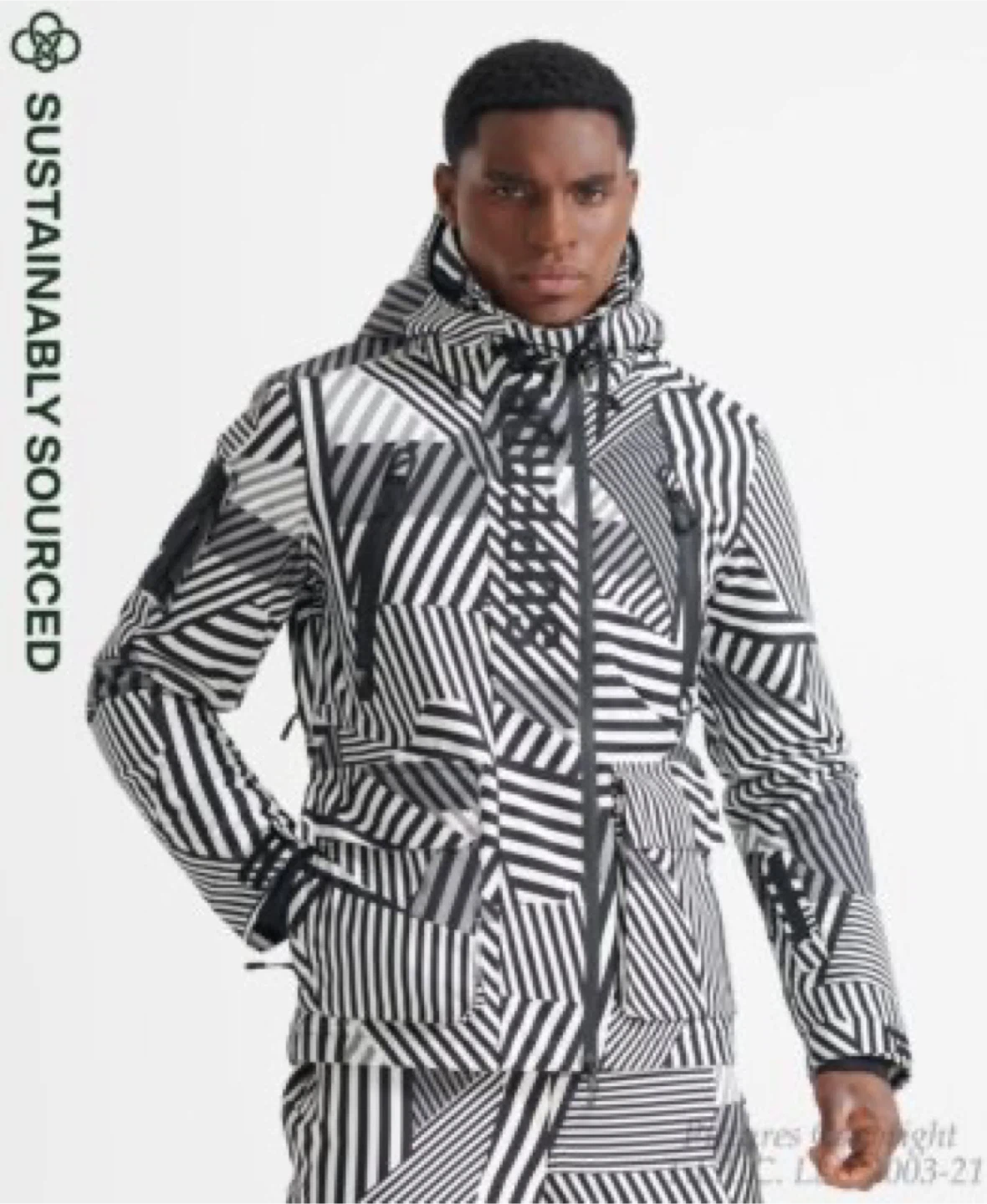 Superdry Snow Rescue Jacket - Black & White Pattern - photo 2