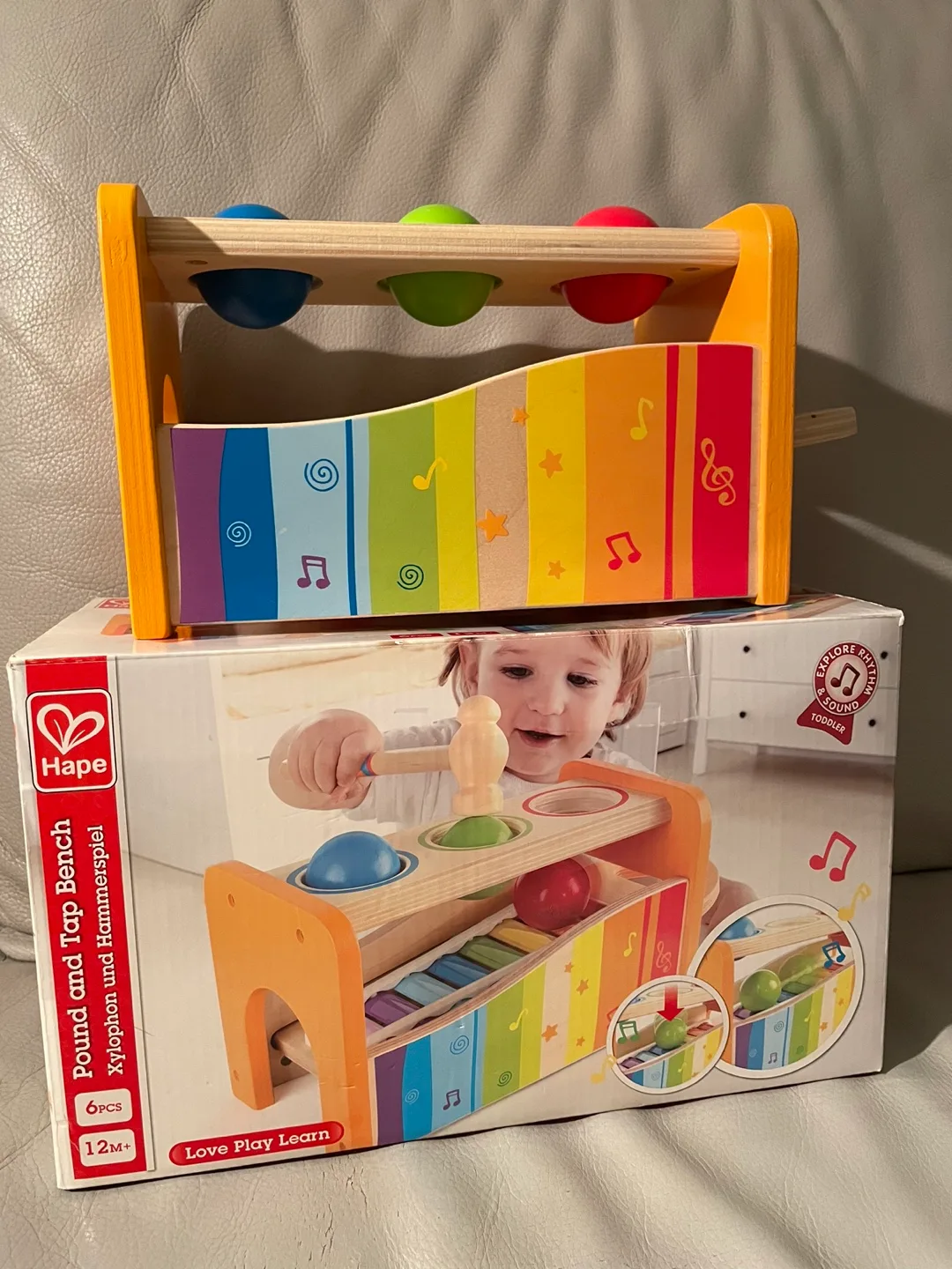 Hape Pound & Tap Bench Xylophone Hammer Toy