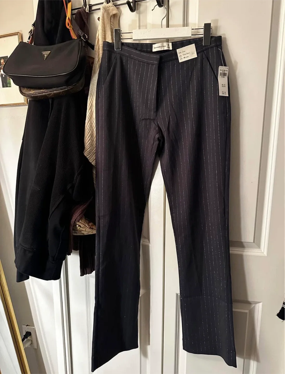 Abercrombie & Fitch Pinstripe Slim Boot Pants - Size 26 Long