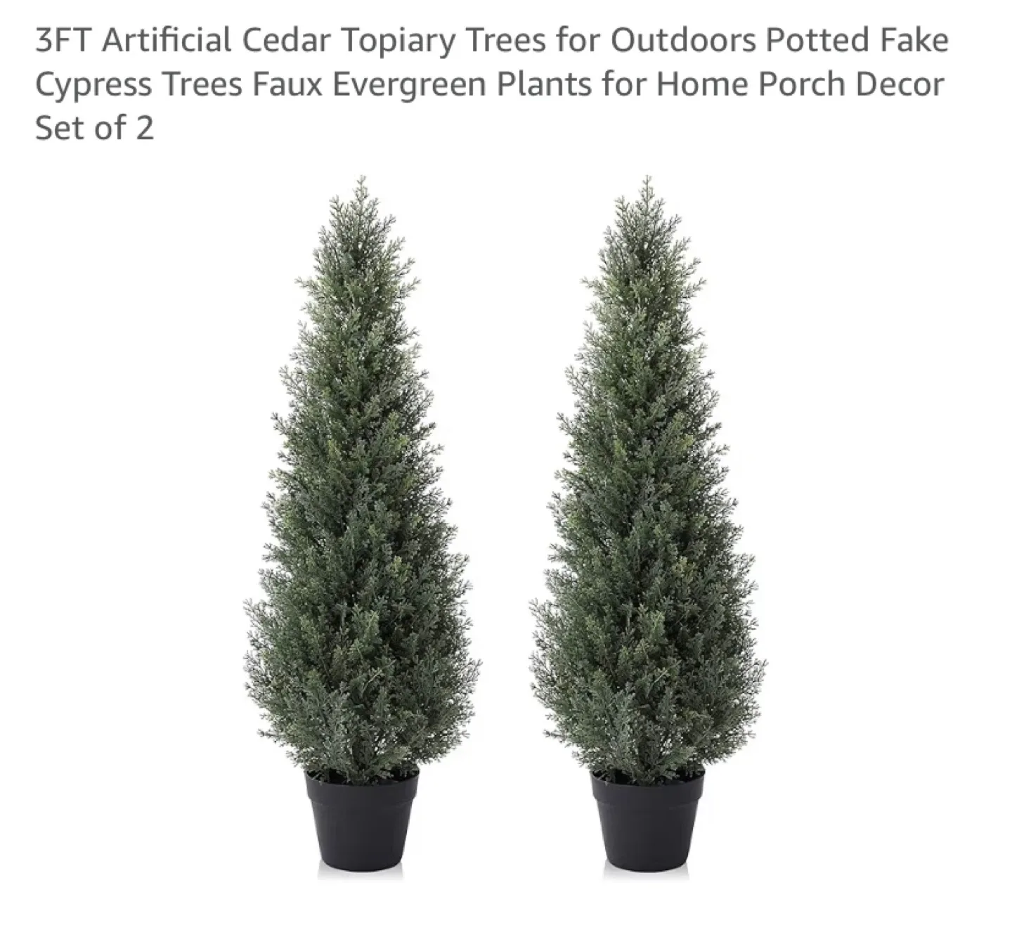 New 3FT Artificial Cedar Topiary Trees
