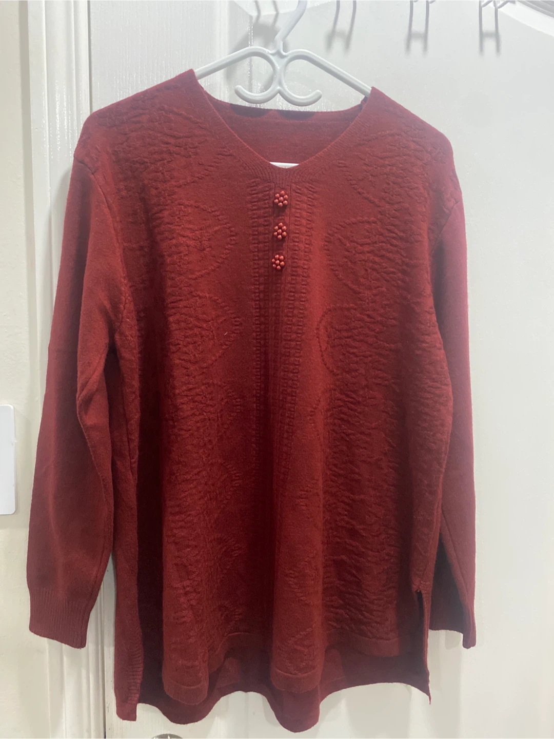 Red Long Sleeve Top for women