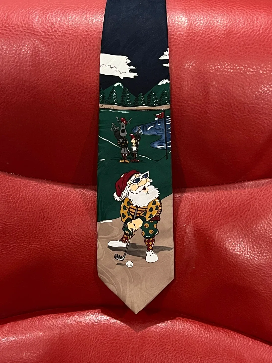 Golf Santa Tie
