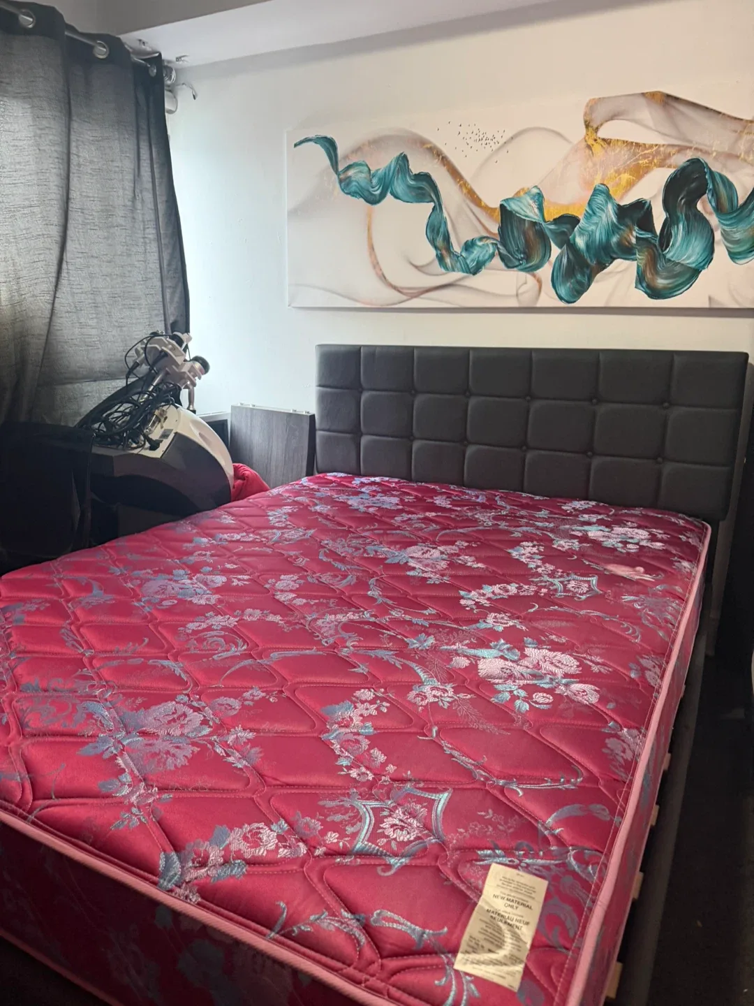 Bed frame and head board new,  King Koil Bedding Mattress