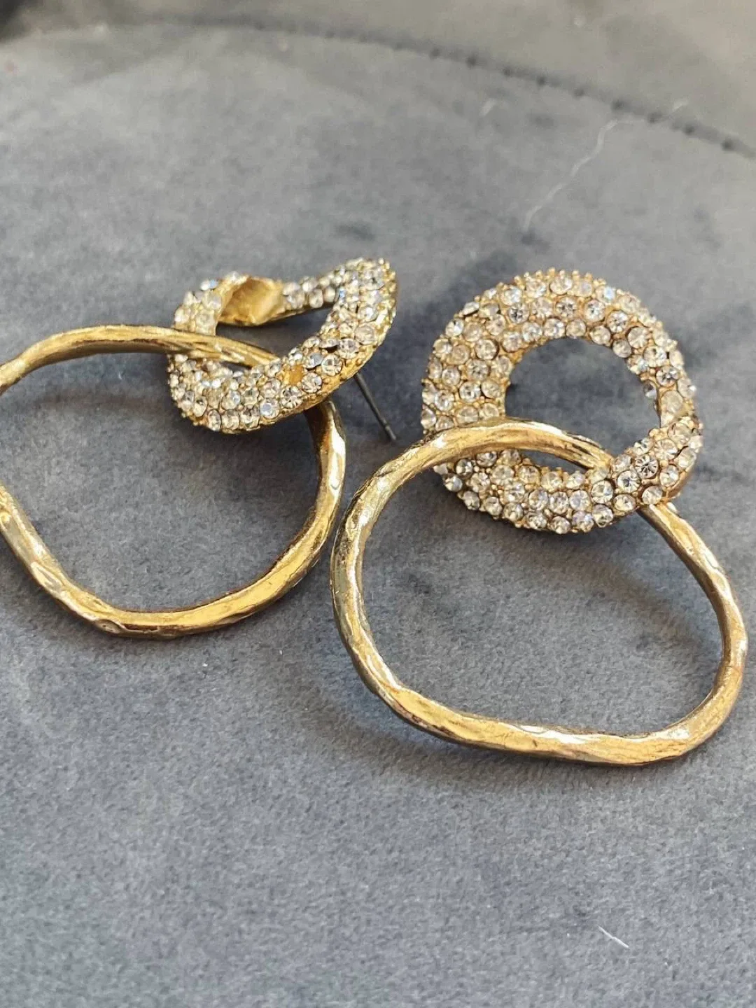 Gold Statement Earrings , Mango