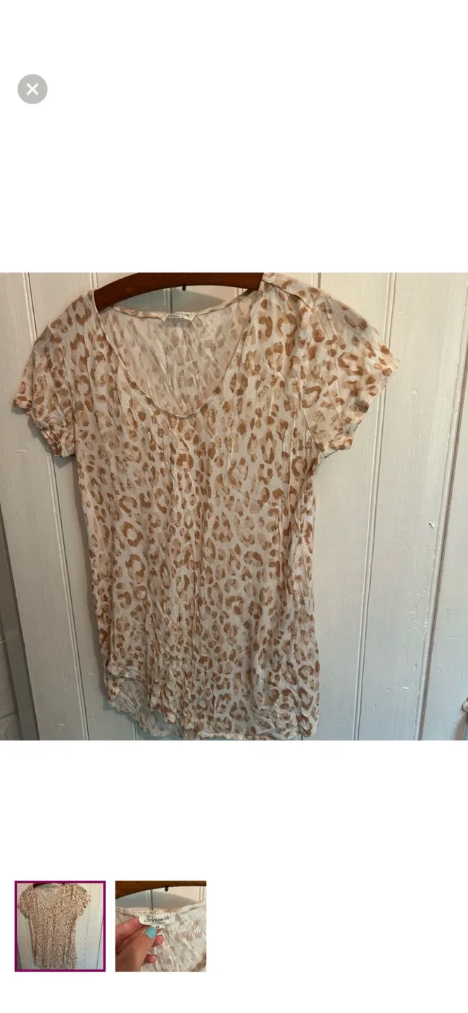 Dynamite T-Collection Leopard Print Top - Size S