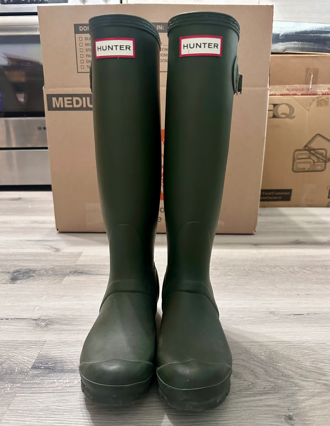 Hunter Original Tall Snow & Rain Boots Dark Olive - Size 6 - photo 2
