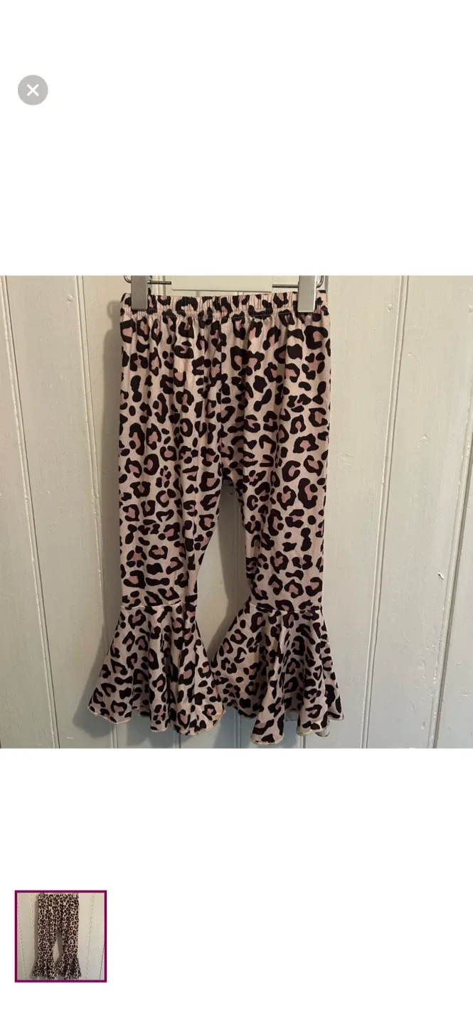 Leopard Print bell bottom  Pants