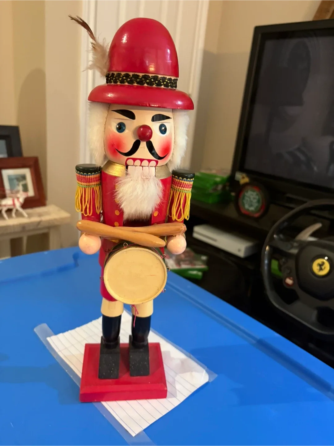 Vintage Red Nutcracker Drummer Decoration