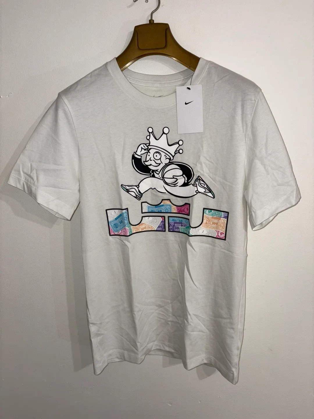 Nike Lebron James T-shirt, Men's Size S, White