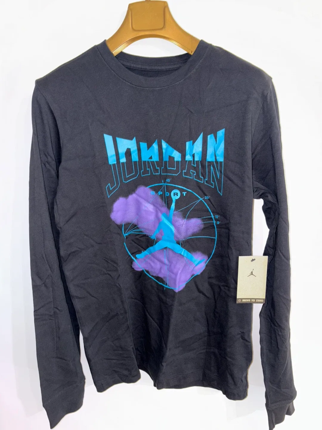 Jordan Men's Black Long Sleeve Shirt - Size M