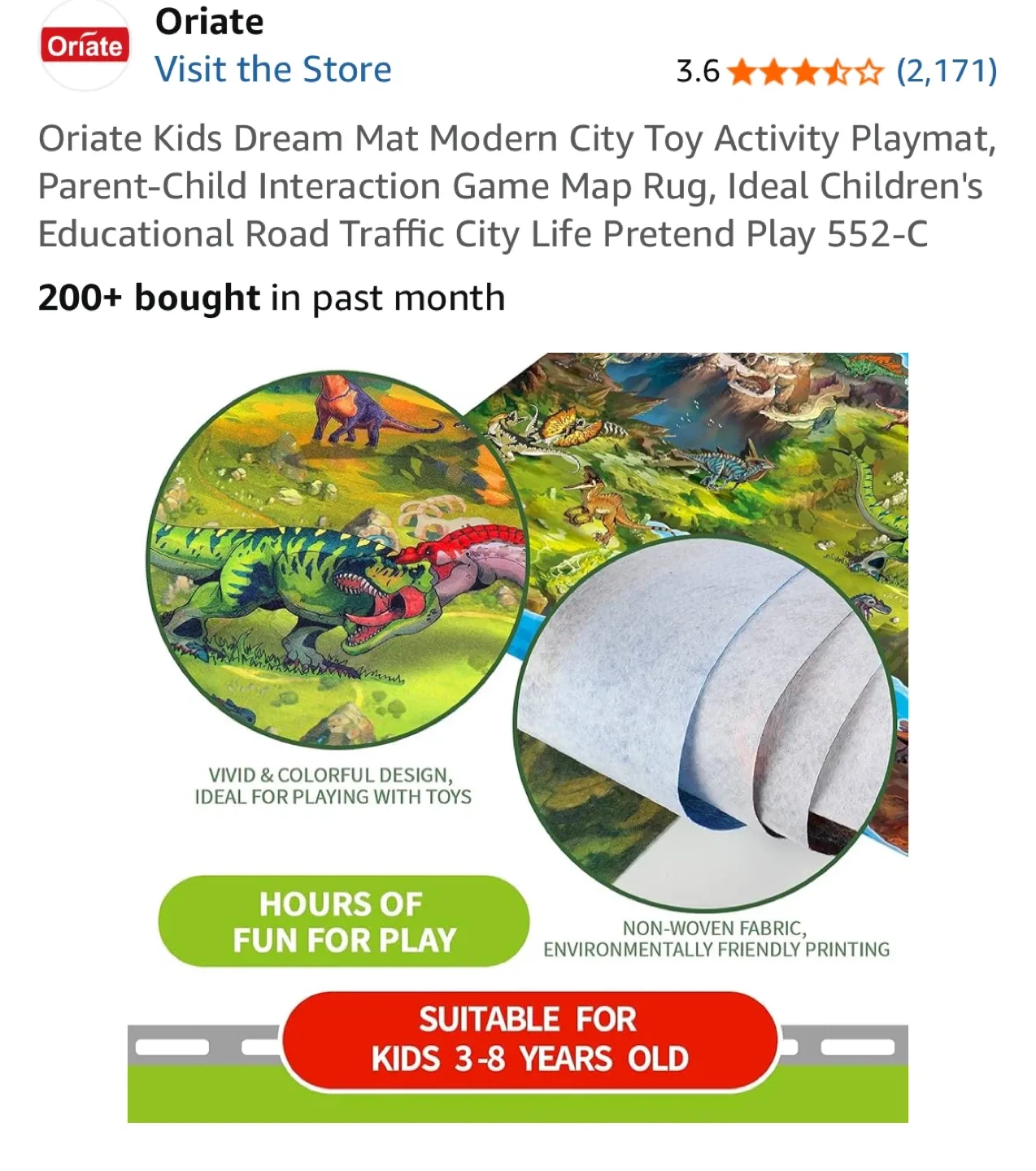 Kids Race Track Play Mat with Toy Cars image indicator(7)