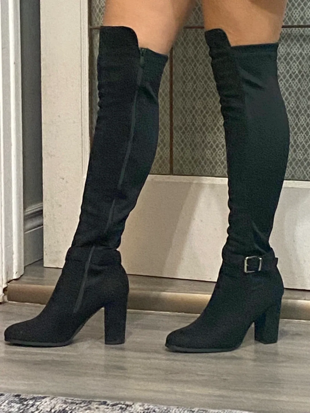 Black Thigh High Boots - Size 9.5