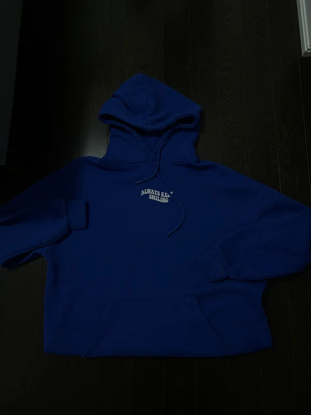 Blue Always Keep Smiling Hoodie