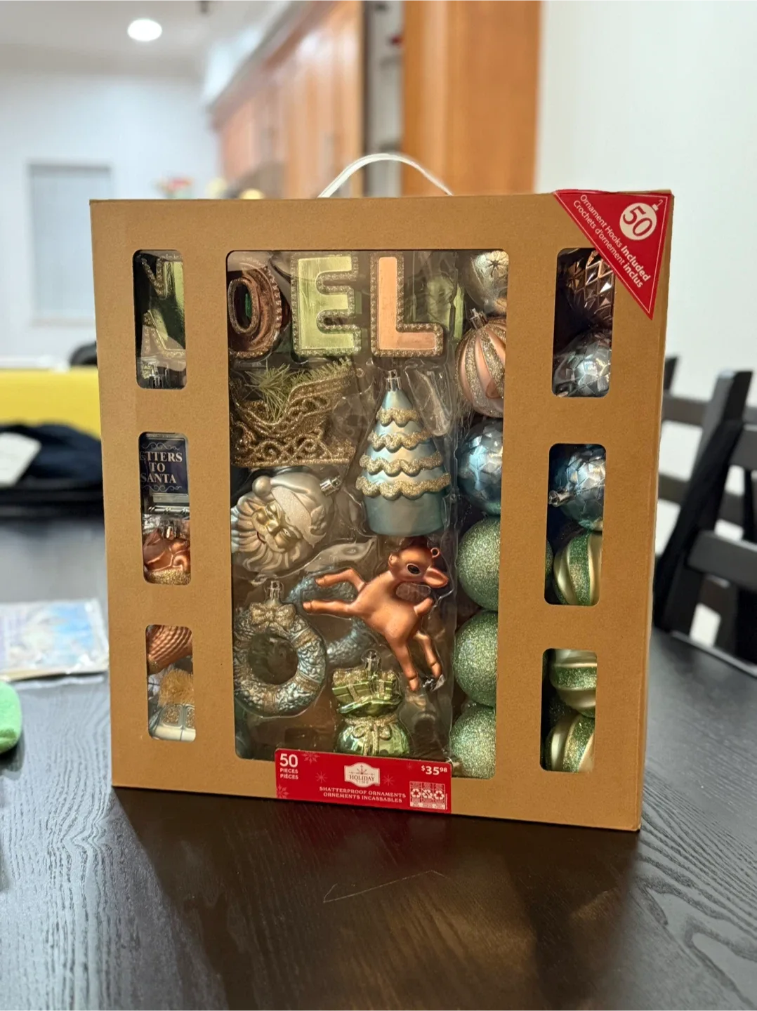 Holiday Time 50-Piece Shatterproof Ornaments