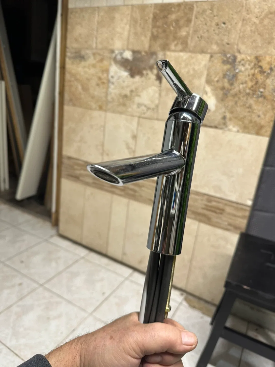 Chrome Finish Bathroom Faucet