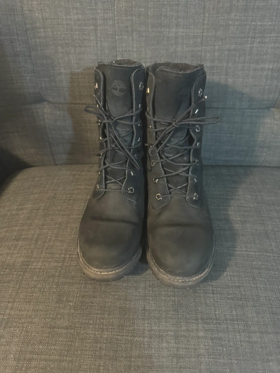 Timberland Black Lace-Up Boots Size 9 image indicator(2)