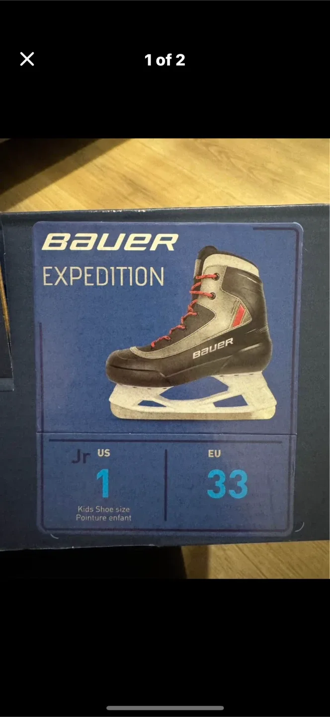 Bauer Expedition Jr Size 1 Ice Skates - New in Box!