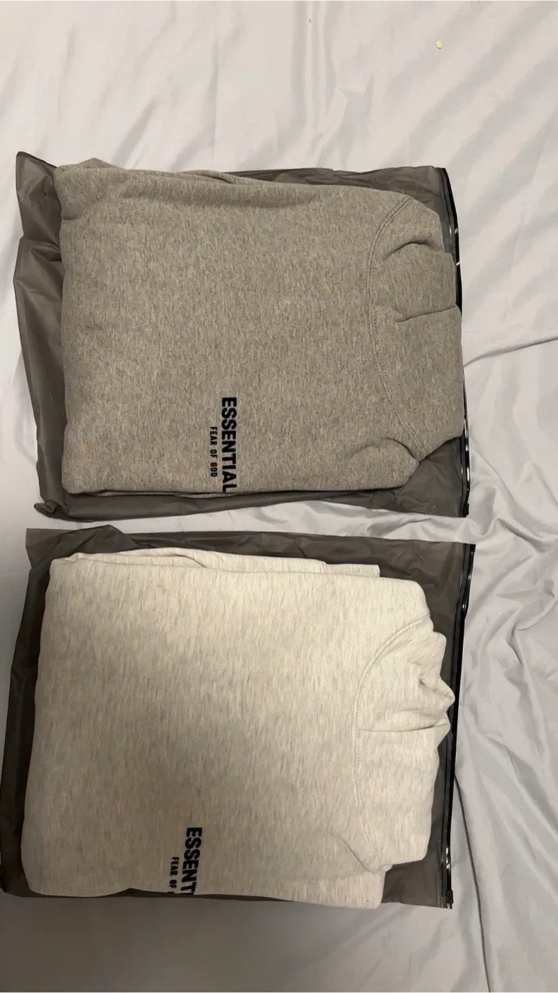 Dark and Light oatmeal Essential hoodies