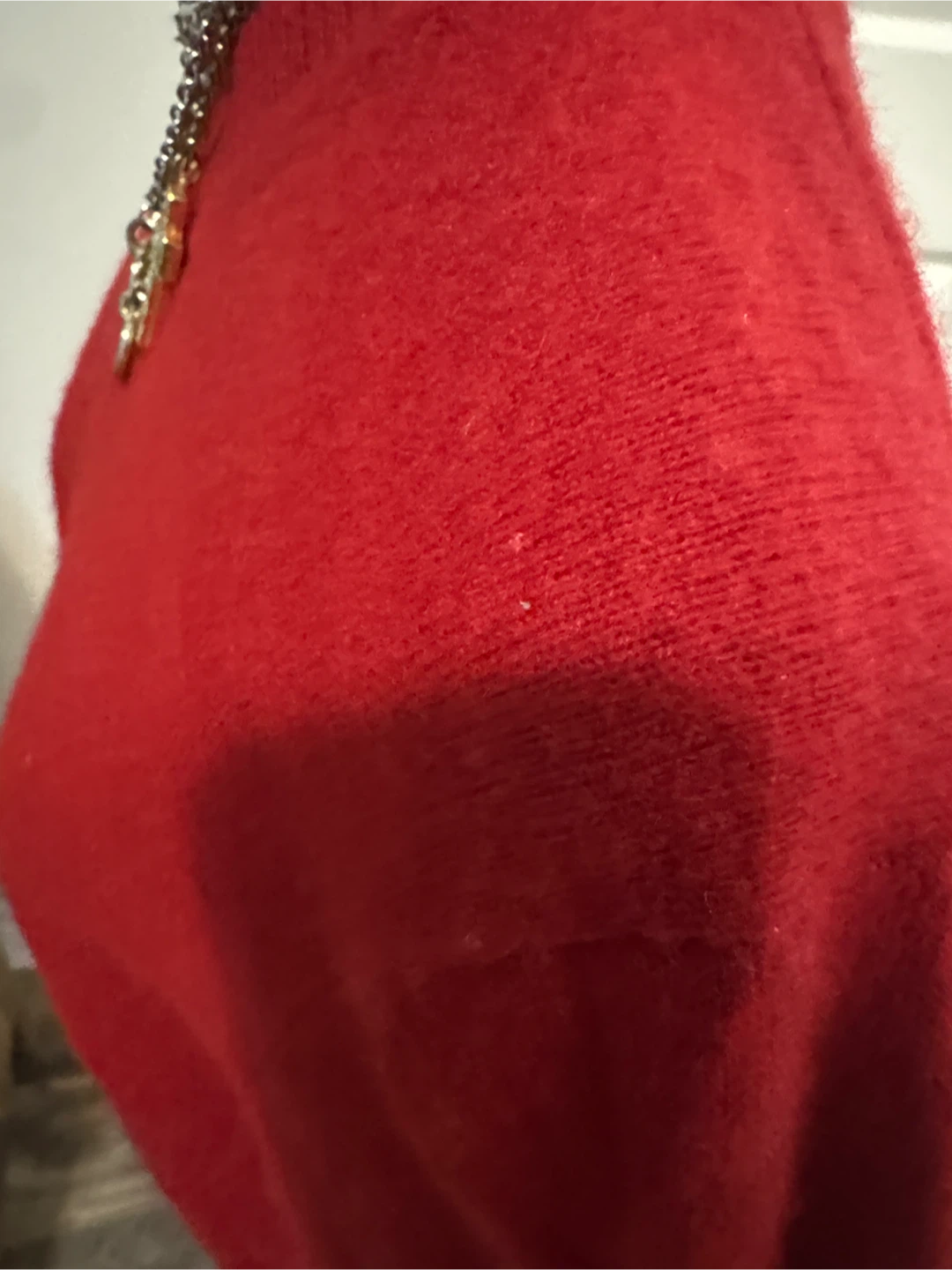 Red 100% cashmere holiday Sweater - photo 5
