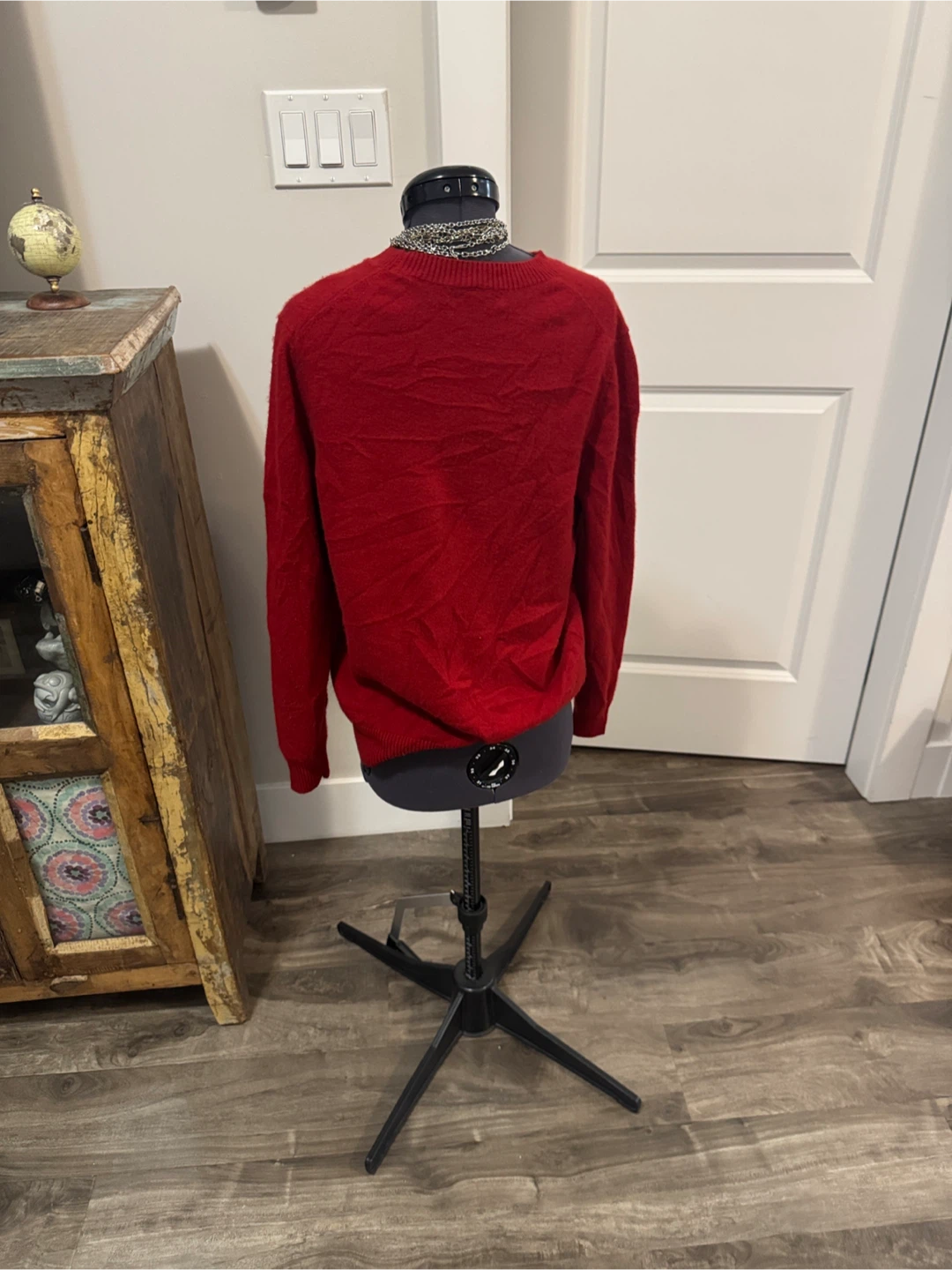 Red 100% cashmere holiday Sweater - photo 4