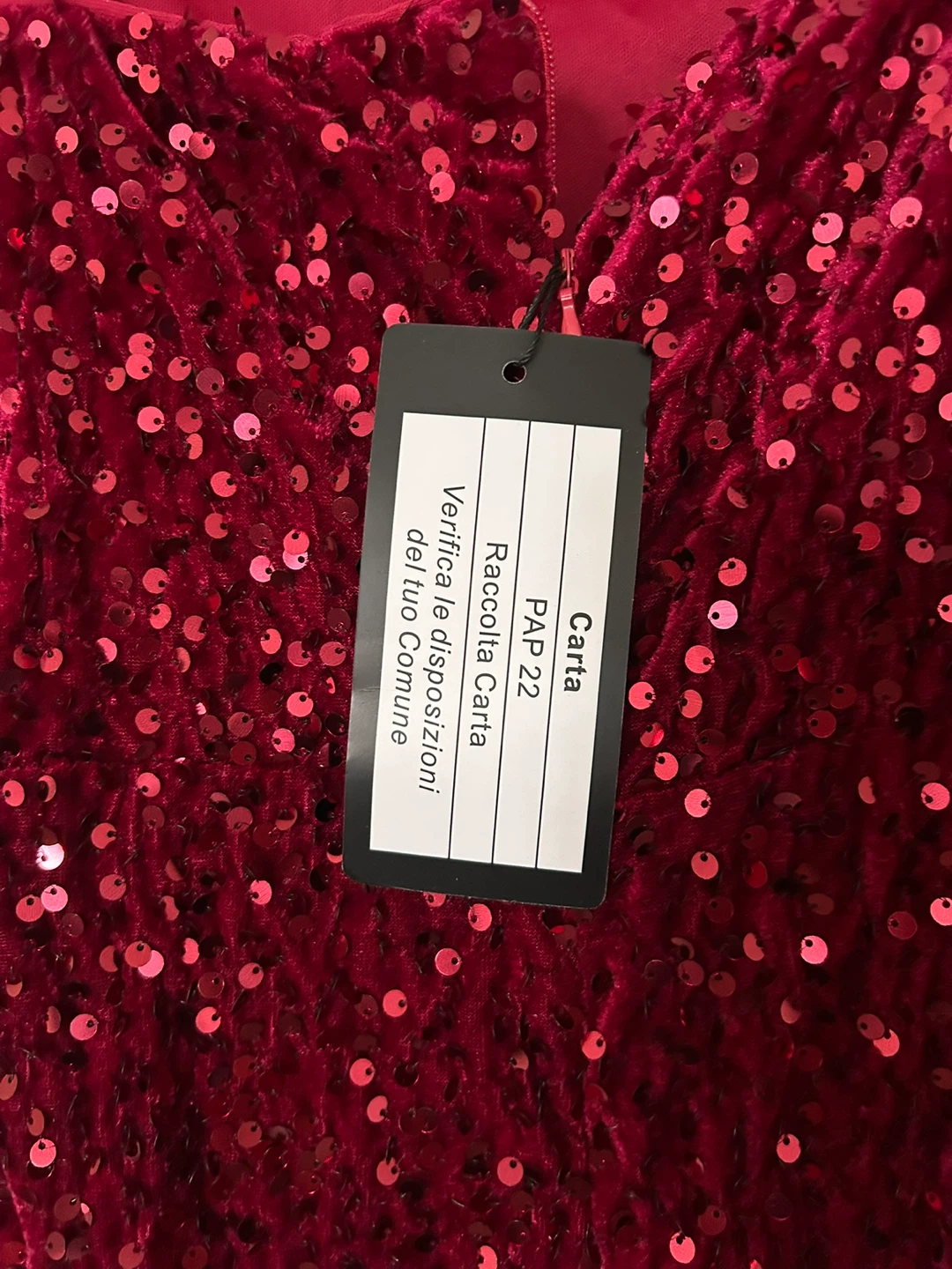 Red Sequin Dress on Velvet - photo 4
