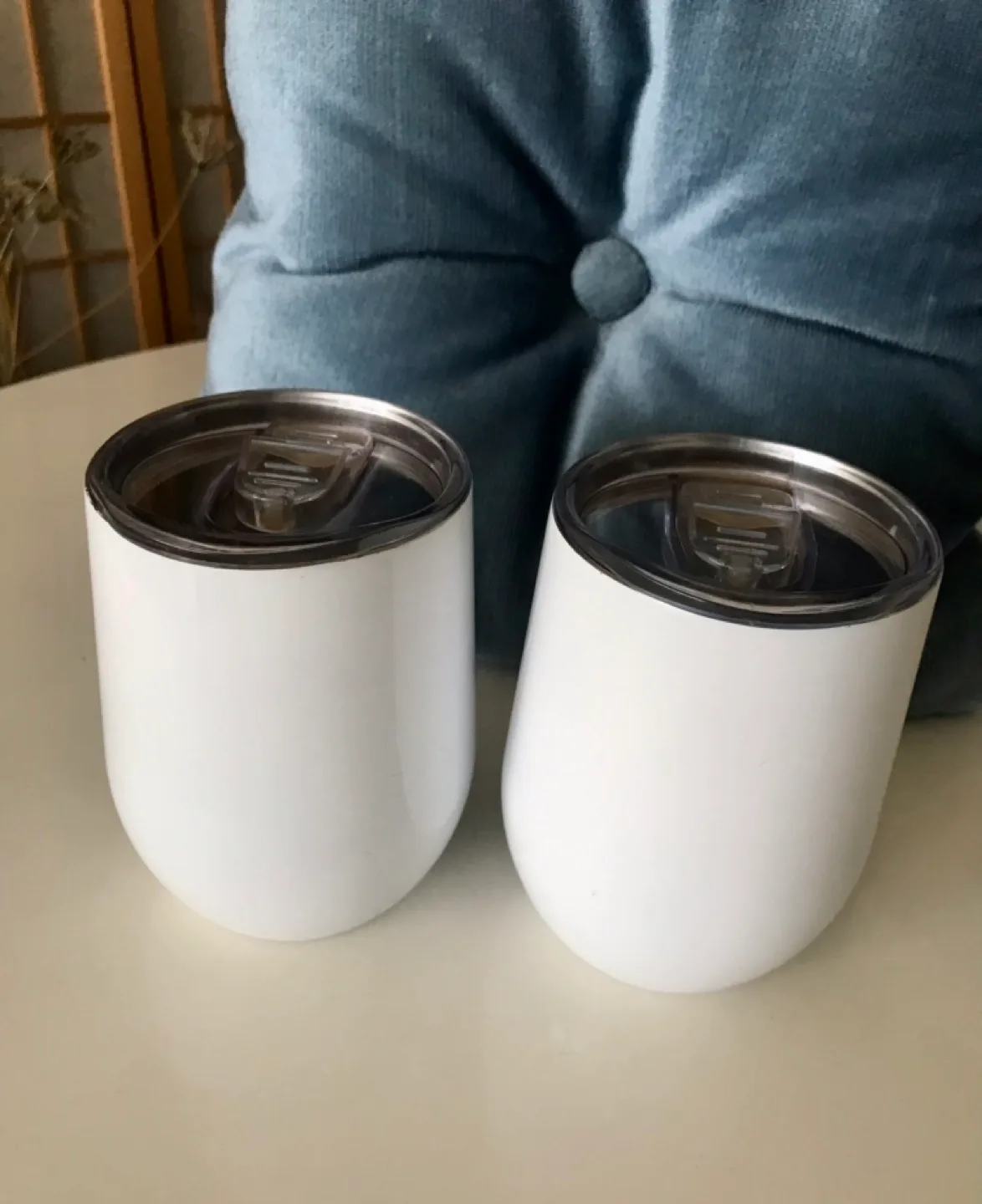 2 Stainless Steel Tumblers with Lids