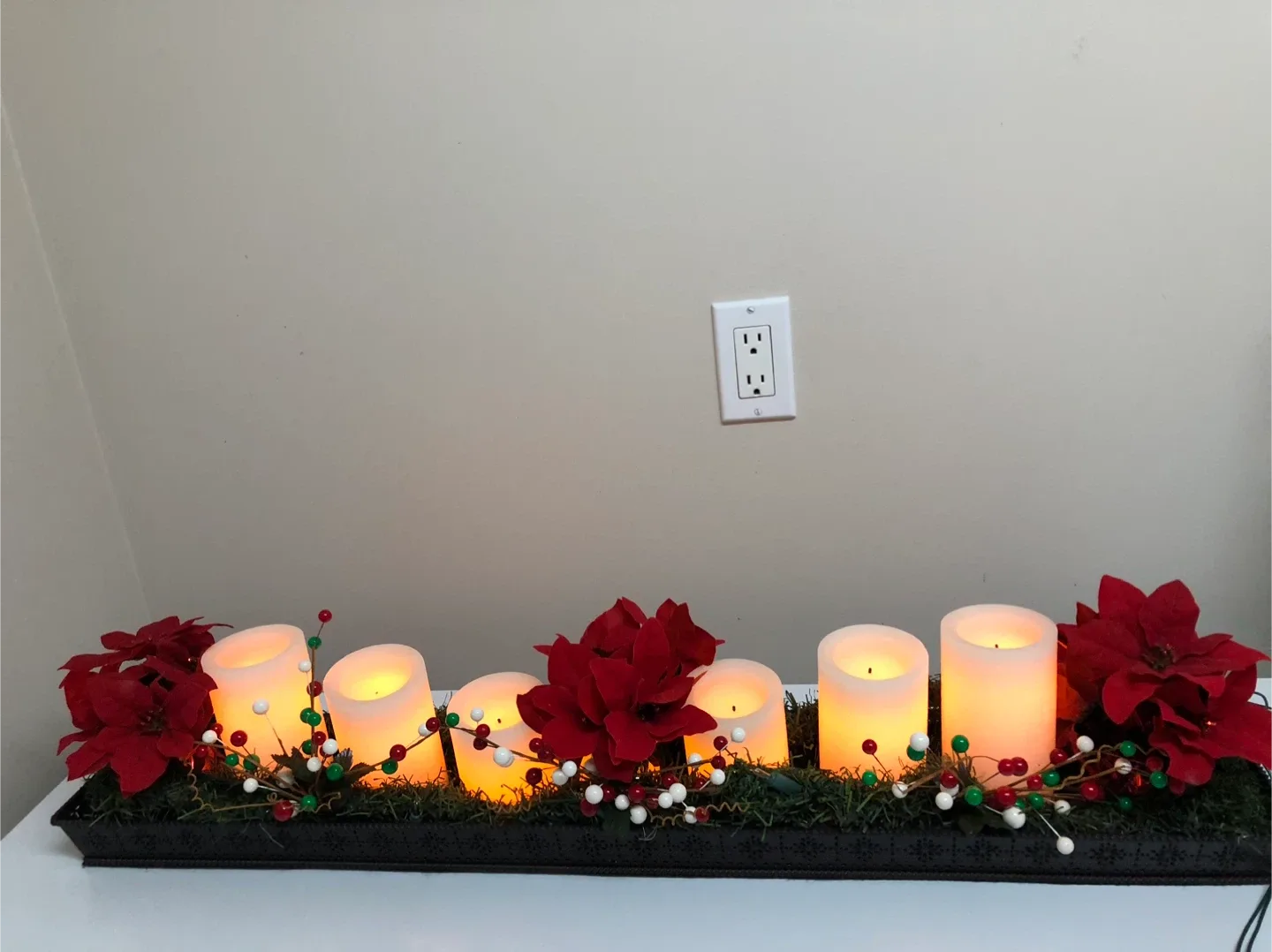 Christmas Candle Centerpiece