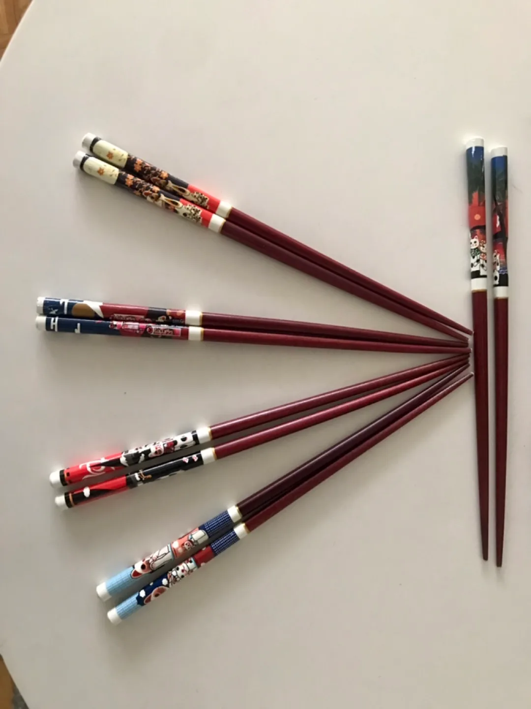 Chopsticks: Cat lovers- 5 Pairs- Beautiful ArtDeco Cat Prints image indicator(2)