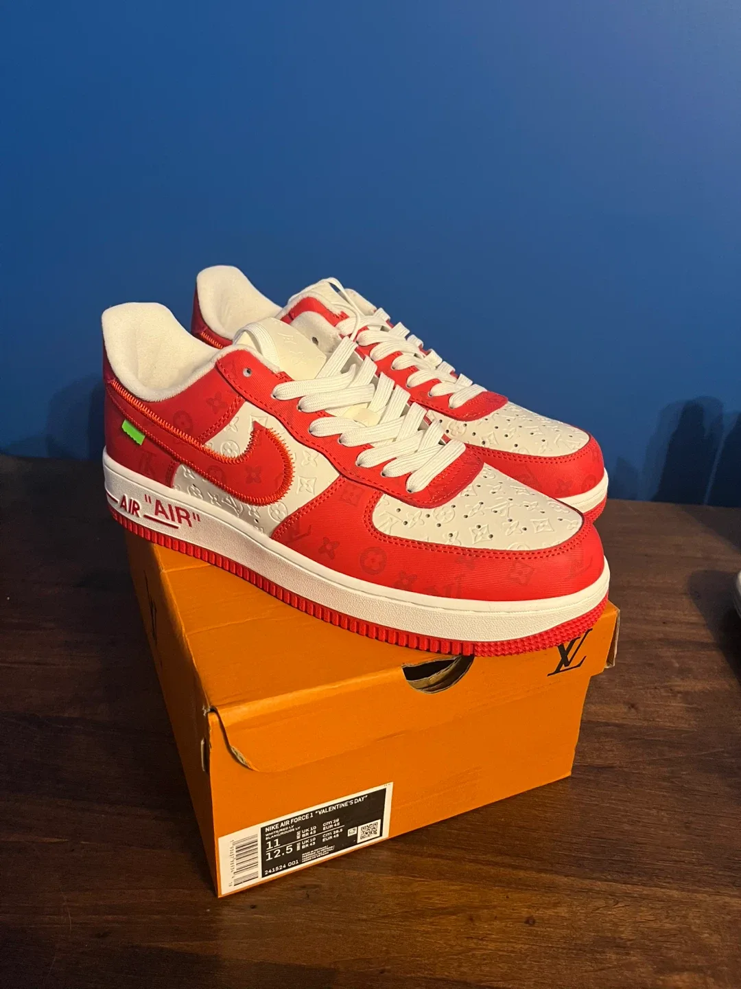 Louis Vuitton Red Air Forces