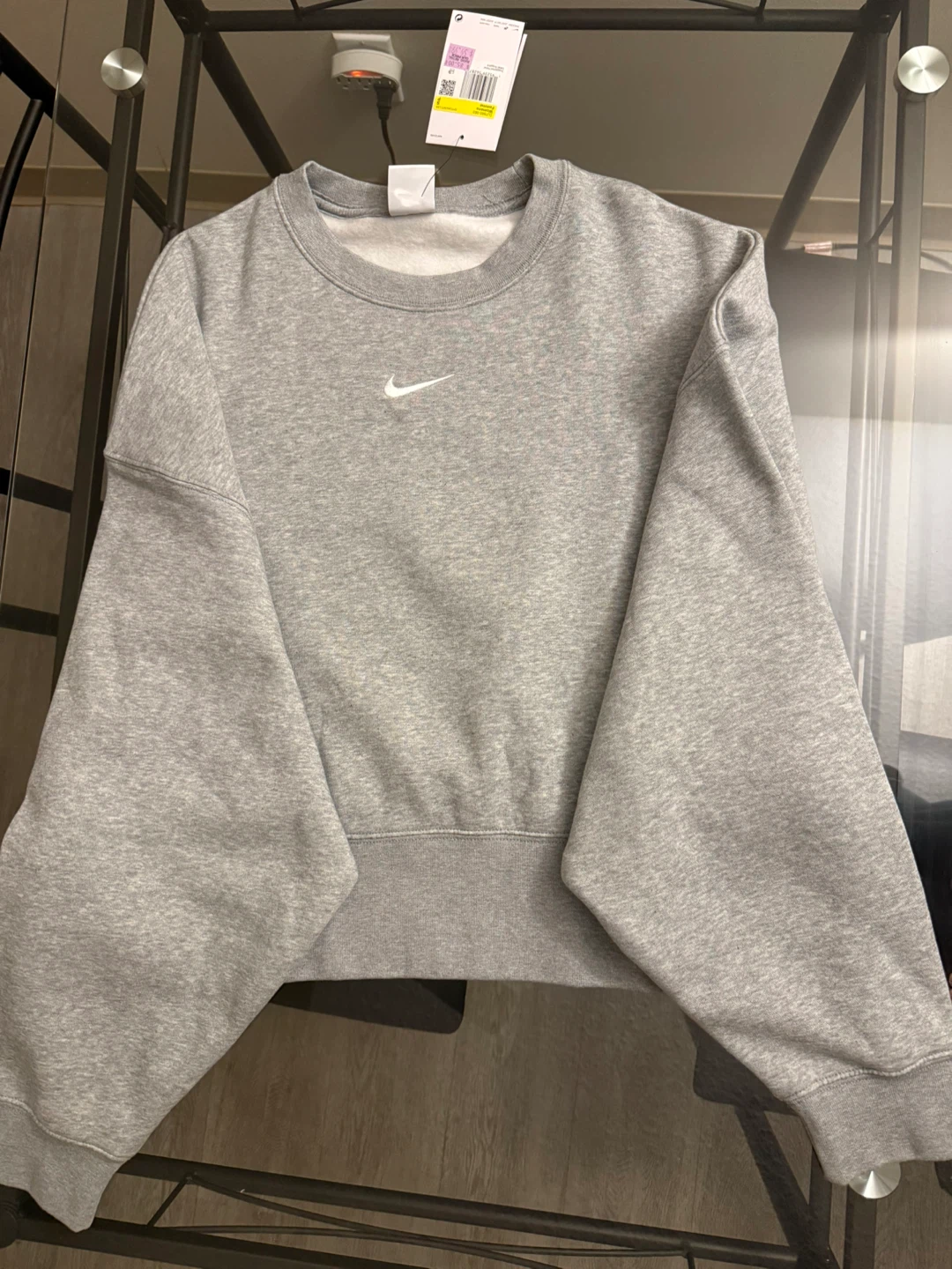 Nike Grey Oversized Fit Sweatshirt & Pants Set - Size S - photo 2