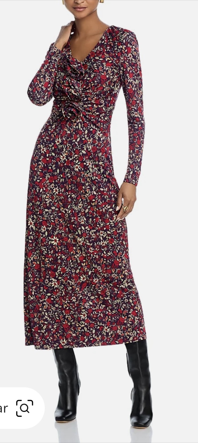 Farm Rio Floral Print Long Sleeve Dress