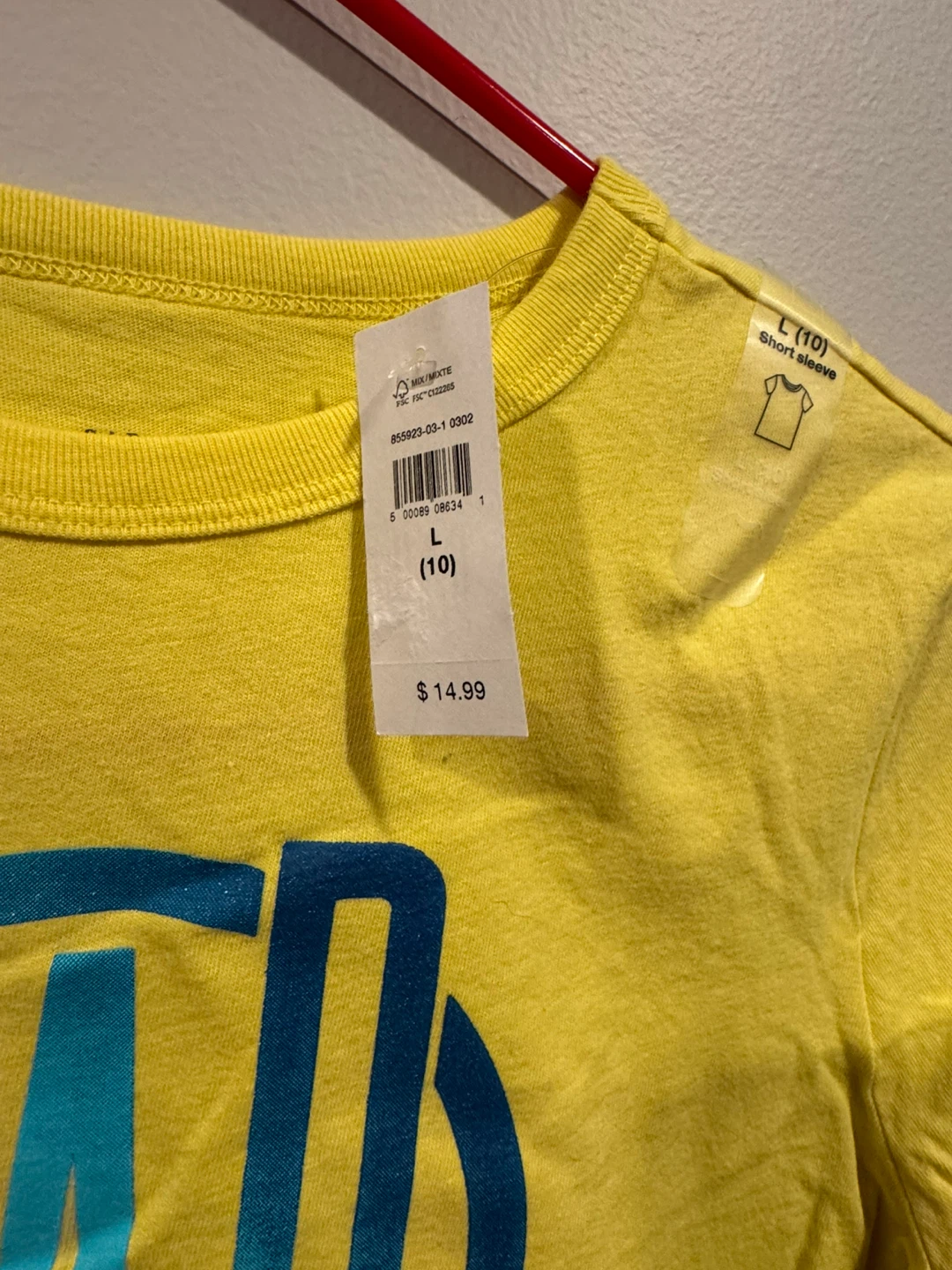 New GAP Kids Yellow Graphic T-Shirt, Size L (10) - photo 2