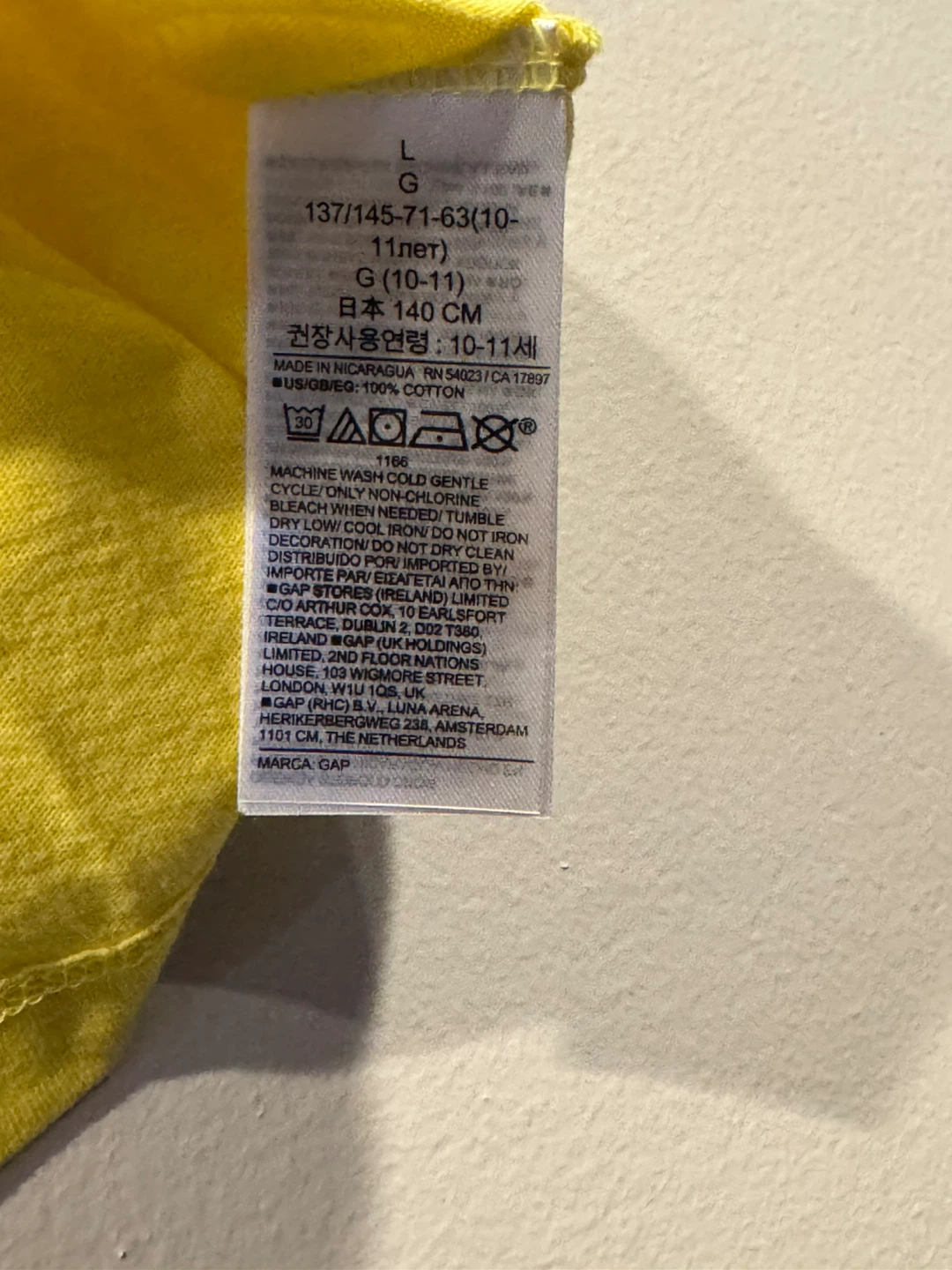 New GAP Kids Yellow Graphic T-Shirt, Size L (10) - photo 4