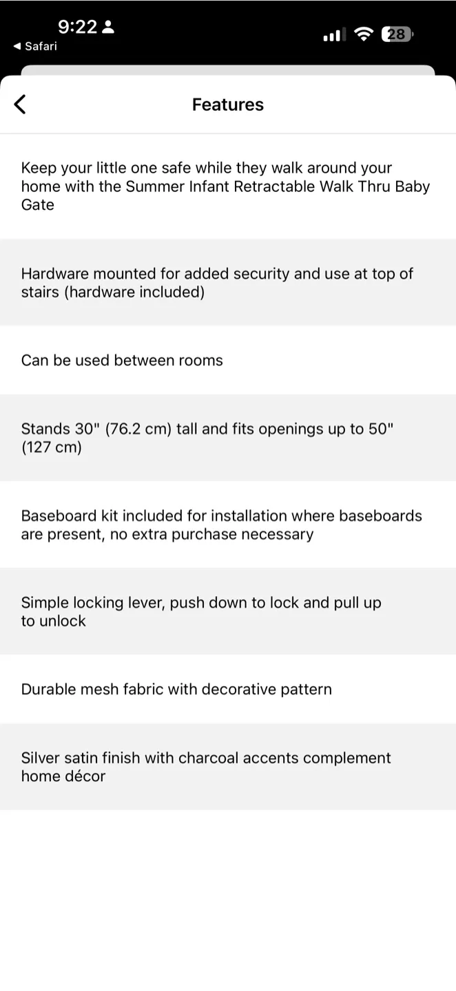 Summer Infant Retractable Walk Thru Baby Gate image indicator(10)