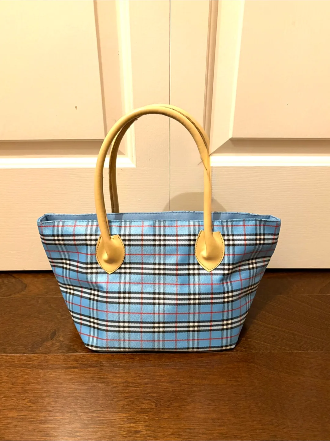 Burberry Inspired Plaid Tote Bag - Like New
