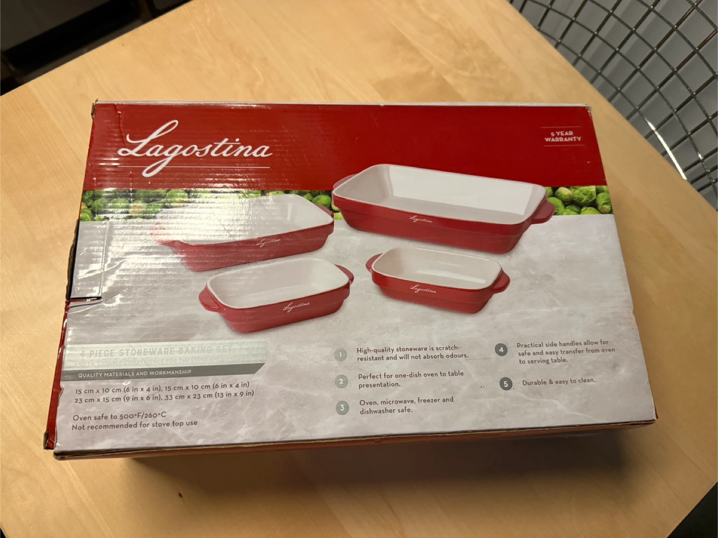 Lagostina 4-Piece Stoneware Baking Set - New in Box!