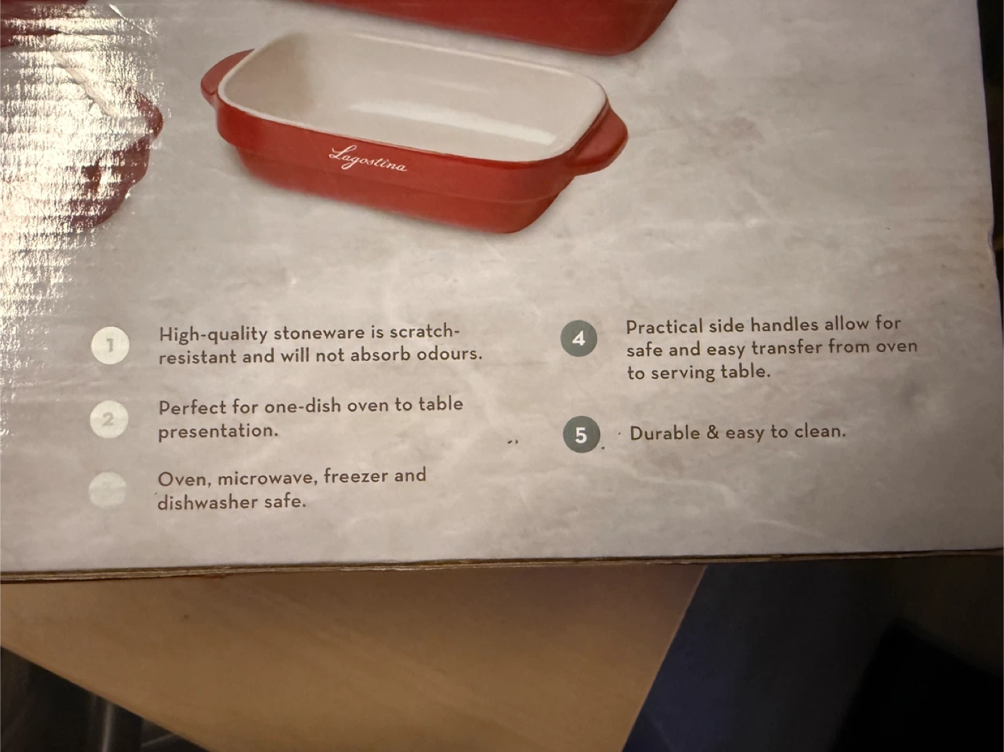 Lagostina 4-Piece Stoneware Baking Set - New in Box! - photo 3
