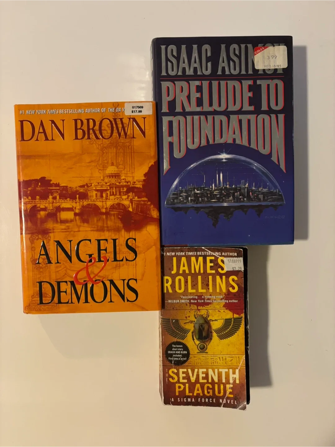 3 Thriller Books: Dan Brown, James Rollins etc