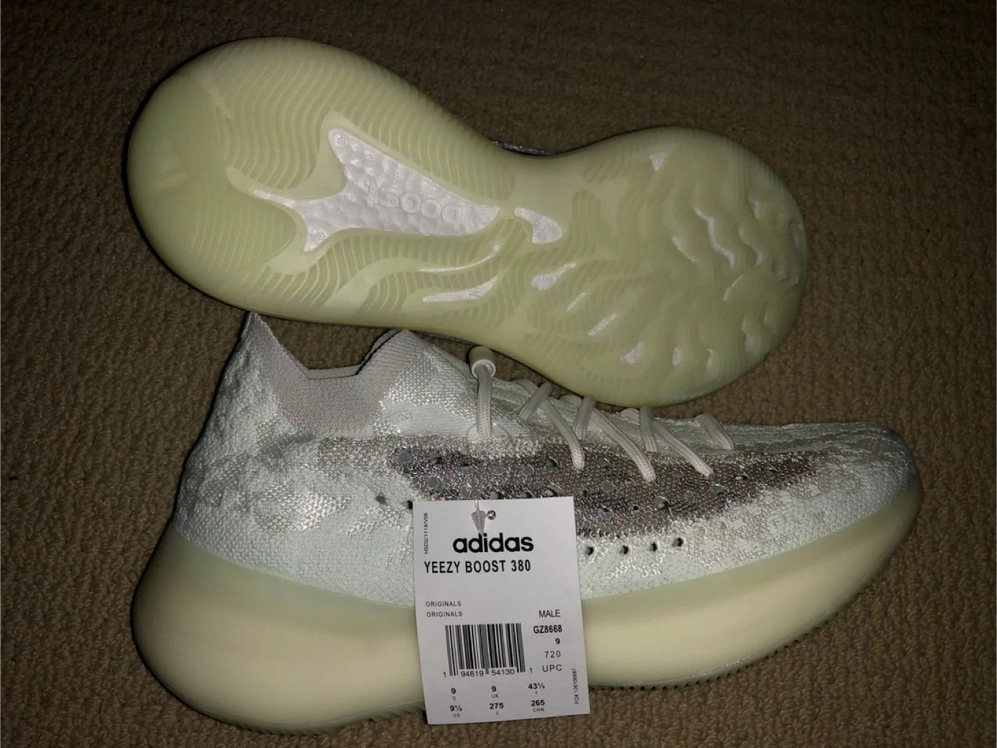 Adidas YEEZY 380 CalciteGlow Size US 9.5 - photo 4